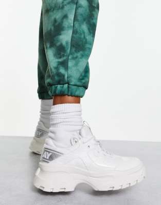 chunky white boot sneakers