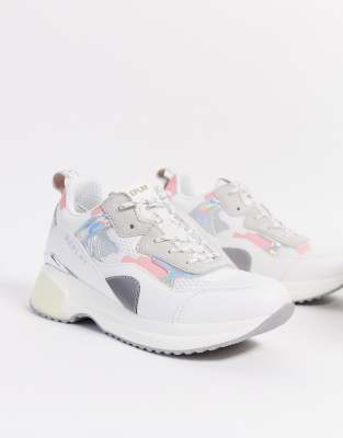 Replay chunky trainer in pink and white 