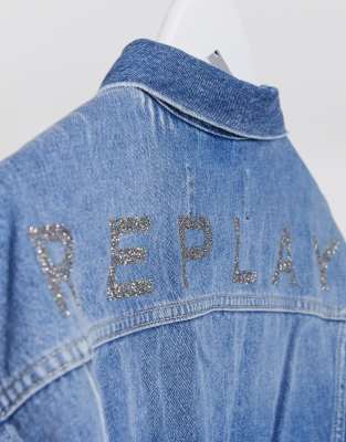 light blue cropped jacket