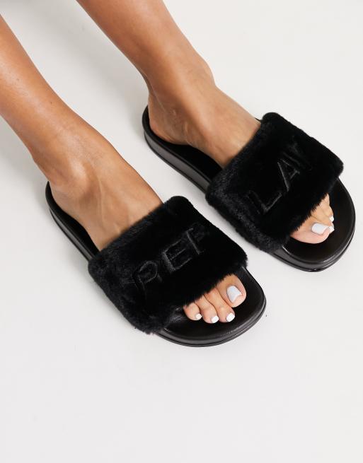 Black fur online sliders