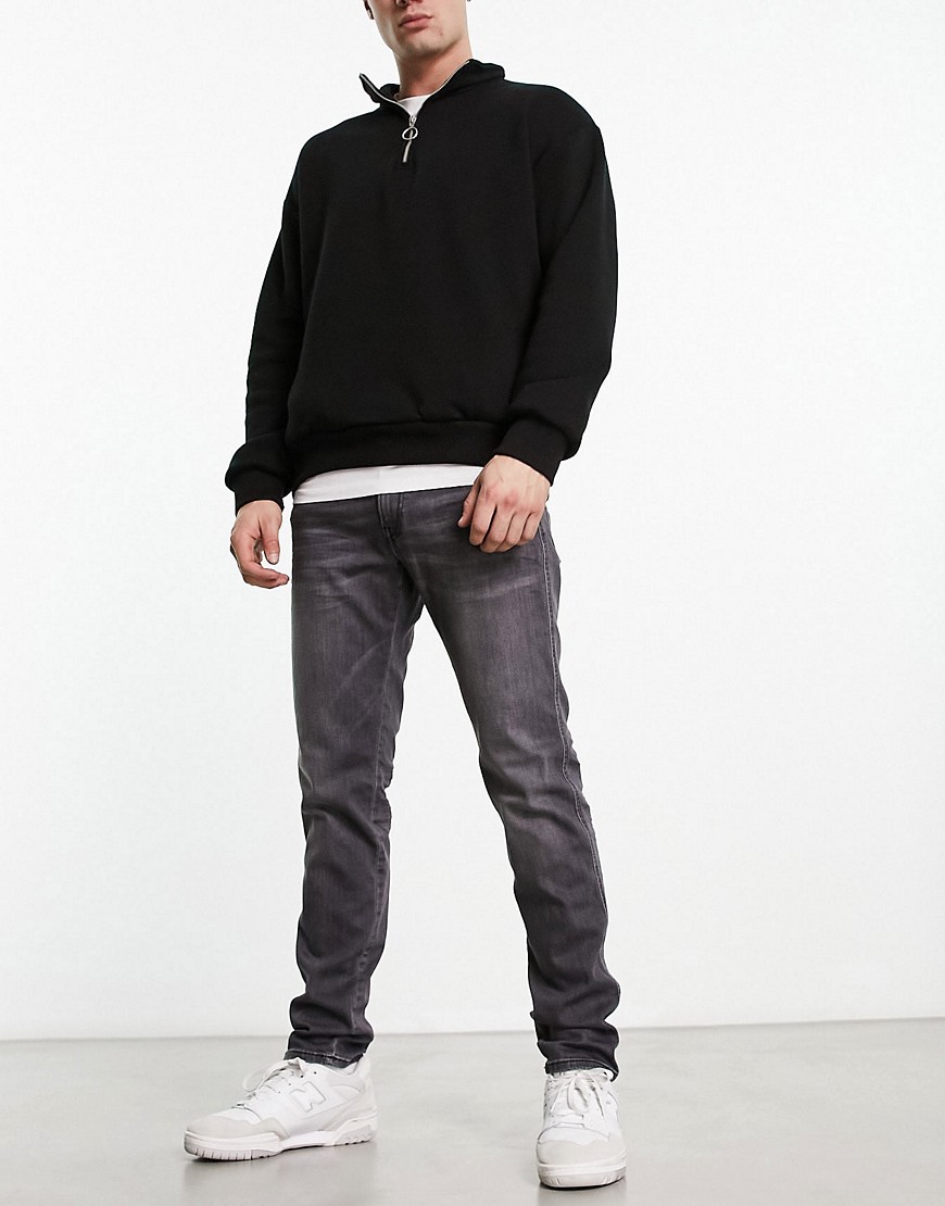 replay - grå slim fit-jeans-black