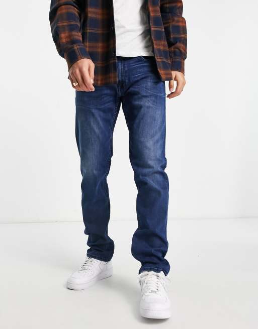 Replay - Grover - Rechte jeans in donkerblauw