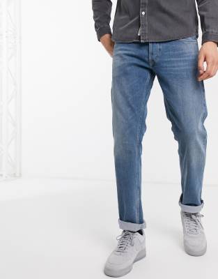 Replay Grover straight fit jeans in mid 