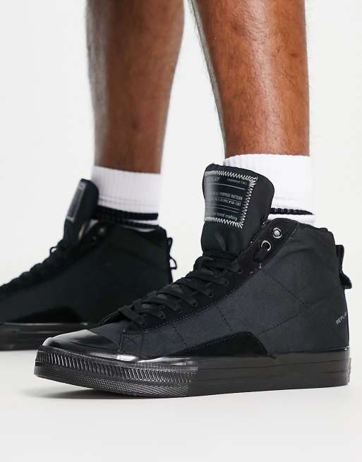 Replay high top sneakers in black