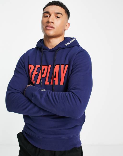 Replay - Hoodie in blauw
