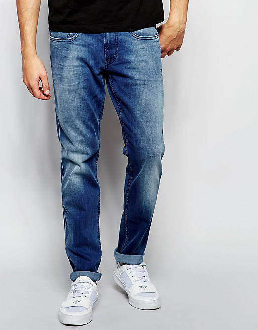 Replay Jeans Anbass Slim Fit Powerstretch Light Wash | ASOS