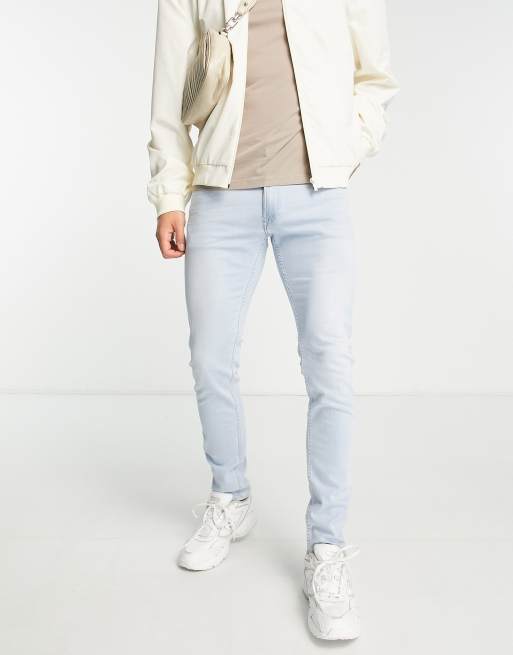 Replay – Jondrill – Eng geschnittene Jeans in Hellblau
