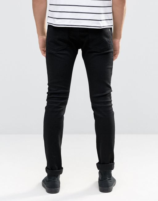 Replay - Jondrill - Skinny jeans met stretch in effen zwart, 2 van 4