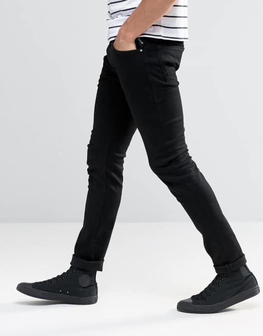 Replay - Jondrill - Skinny jeans met stretch in effen zwart, 4 van 4