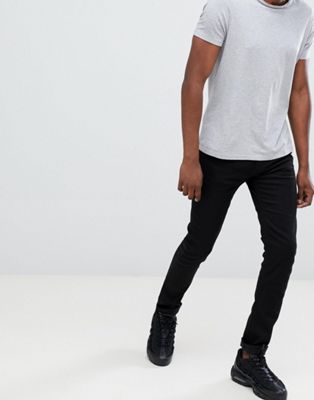 skinny stretch jeans mens black