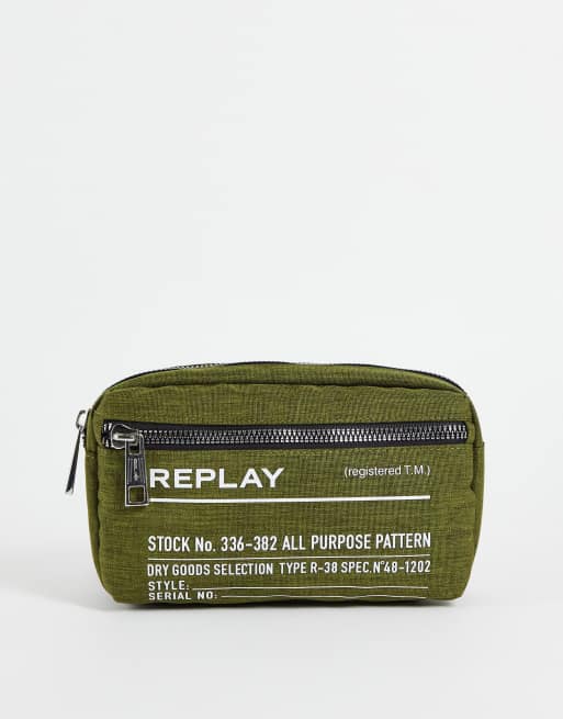 Replay – Kakifärgad magväska