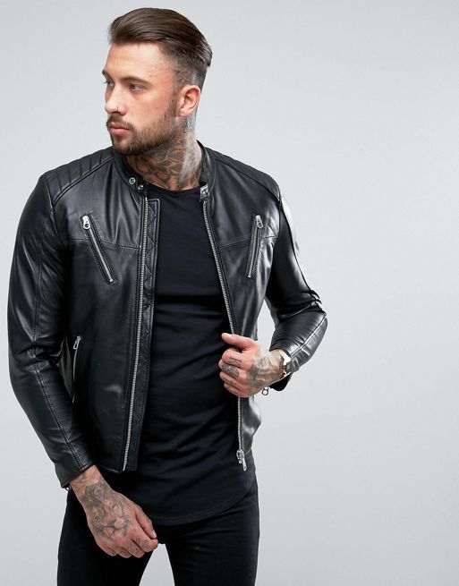 Replay | Replay Leather Biker Jacket