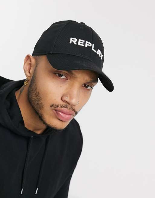 Replay logo baseball cap in black | ASOS