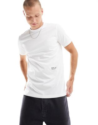 Replay logo t-shirt in white - ASOS Price Checker