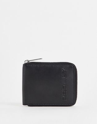 Replay logo zip around wallet