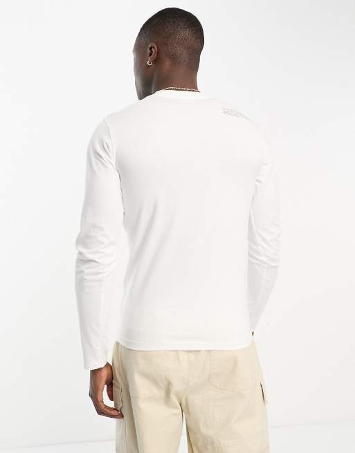 Replay long sleeve logo t-shirt in white, ASOS in 2023