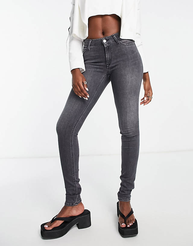 Replay - luzien highwaisted skinny jeans in grey