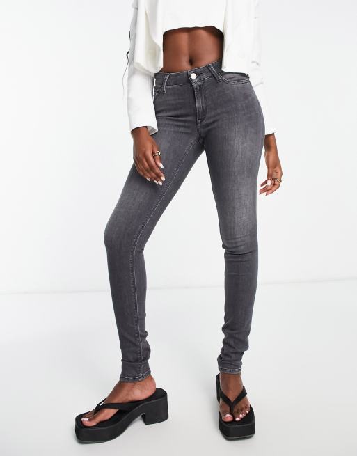 Replay - Luzien - Jeans skinny a vita alta grigi