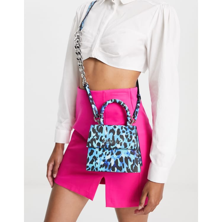 Replay mini crossbody bag in animal print