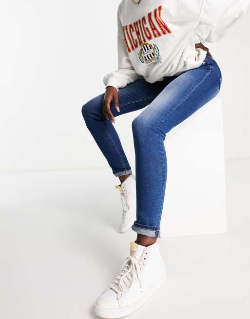 Contract bijkeuken gelijkheid Replay new luz skinny jeans in medium blue wash | ASOS