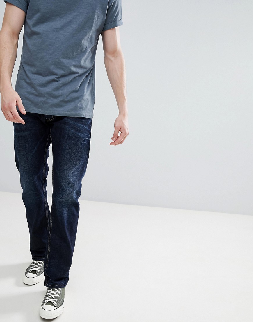 Replay - Newbill - Comfortabele jeans met donkere wassing-Blauw