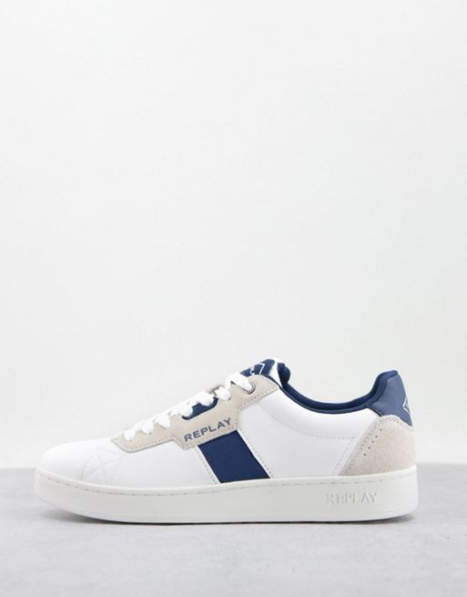 REPLAY Pinch Denim Sneakers - White Multi