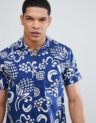 Replay pineapple hawaiian short sleeve shirt | ASOS