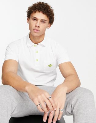 Replay polo in white