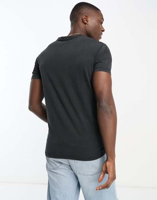 Replay printed t-shirt in black, 2 of 4