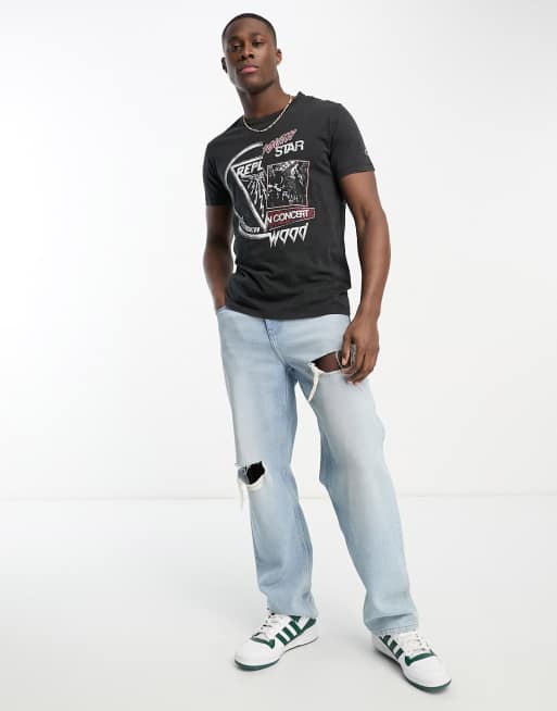Replay printed t-shirt in black, 4 of 4