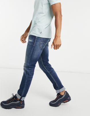 replay blue jeans shoes