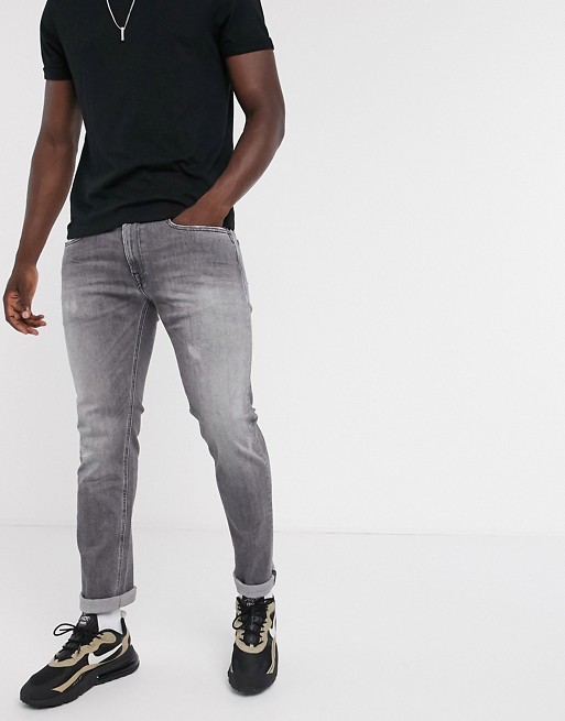 Replay rocco slim comfort fit jeans in grey | ASOS