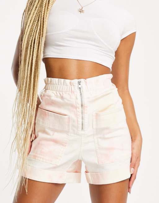 Replay - Short en jean d'ensemble effet tie-dye - Pastel