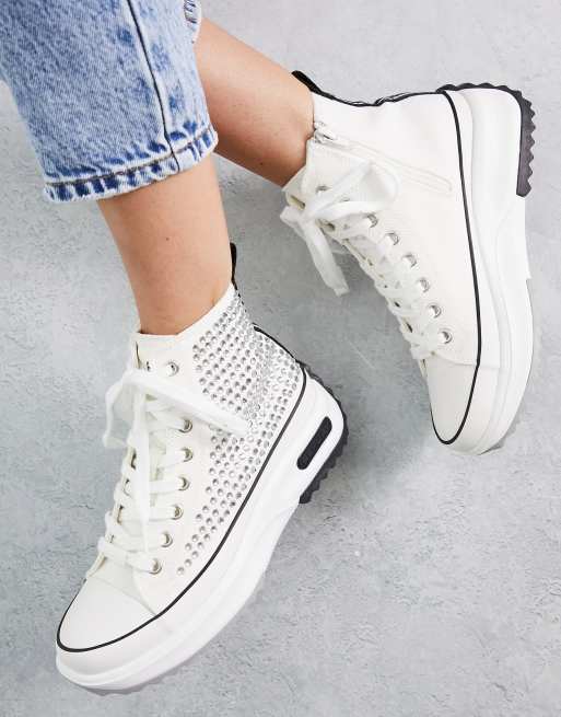 Scarpe sportive alte bianche online