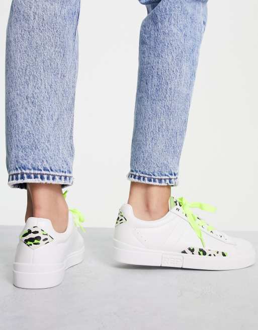 Replay sneakers in white with animal print detail, 2 of 4