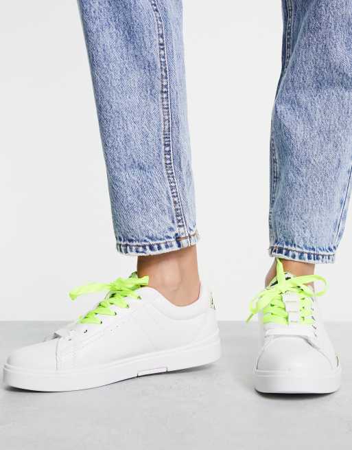 Replay sneakers in white with animal print detail, 4 of 4