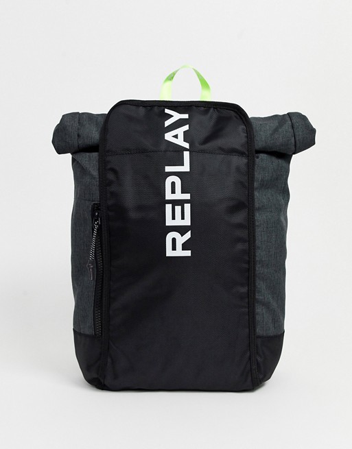 Replay sporty backpack with logo lock