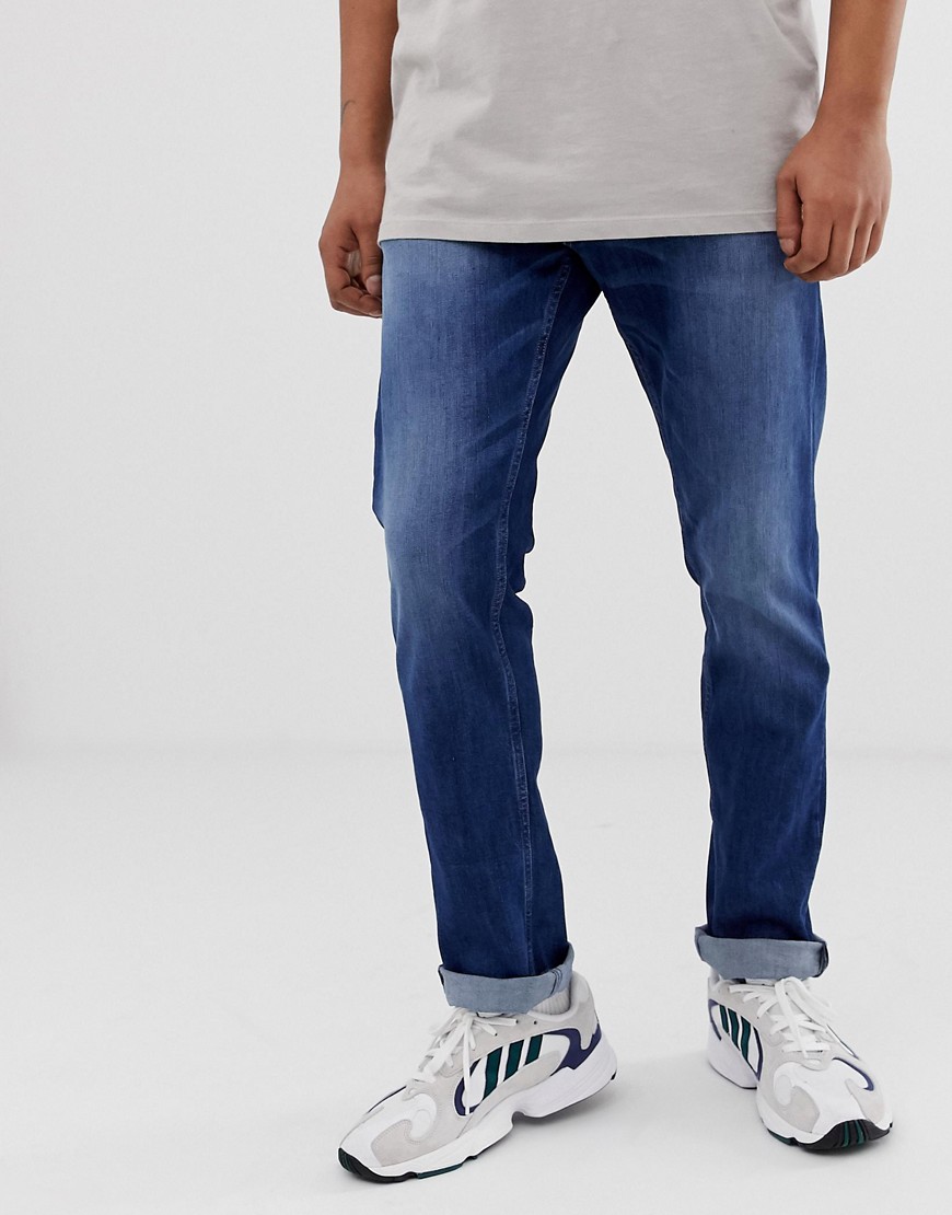 Replay straight fit Jeans in dark wash-Blue