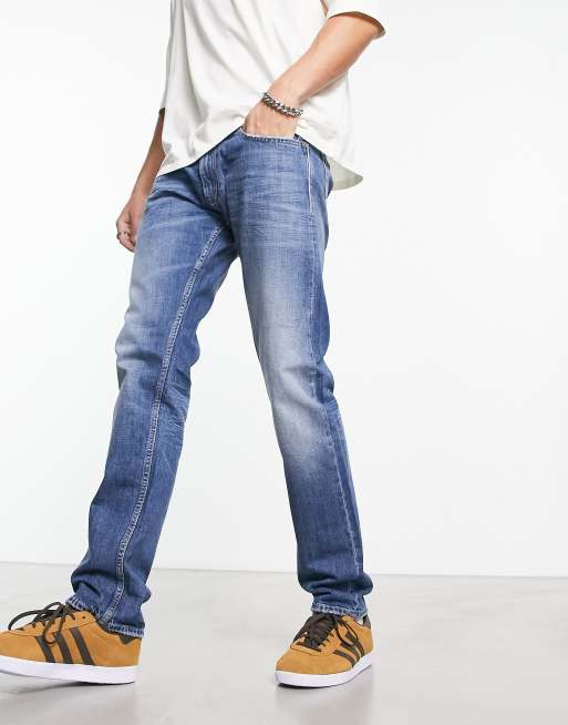 Replay straight leg jeans in blue