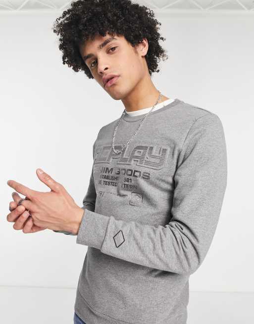 Replay sweatshirt in grey | ASOS