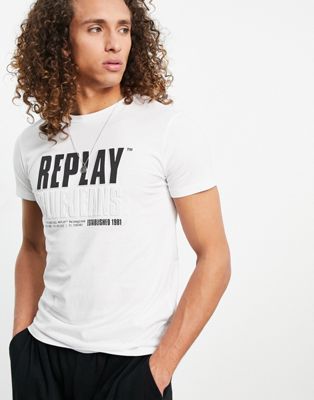 Replay t-shirt in white