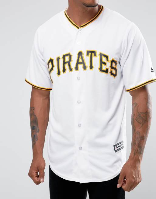 Réplica de camiseta de béisbol en blanco de los MLB Pittsburgh Pirates de  Majestic