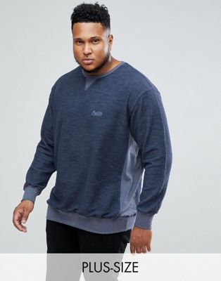 Replika – PLUS – Blå sweatshirt med logga och blockmönster