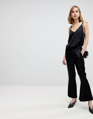 Resume – Alli – Schlaghose mit Trompetensaum Schwarz