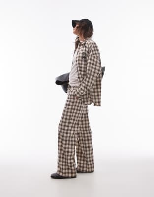 Résumé Resume baggy relaxed fit trousers in check co-ord-Multi