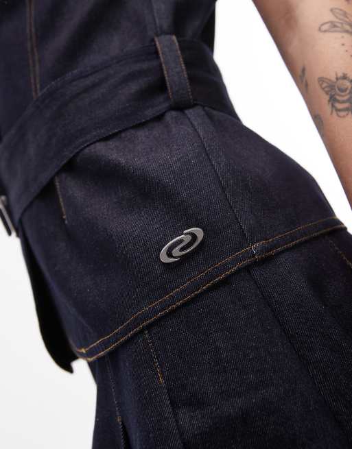 Resume belt up longline vest in indigo blue - part of a set, 2 of 4