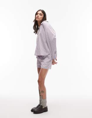 Resume - Blouse d'ensemble à enfiler à rayures avec col V - Cuivre-Multicolore