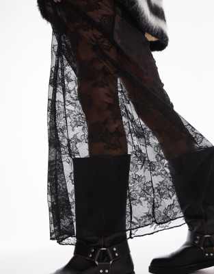 Resume Low Rise Lace Maxi Skirt With Godets