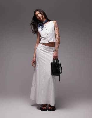Resume low rise midi skirt in white - part of a set