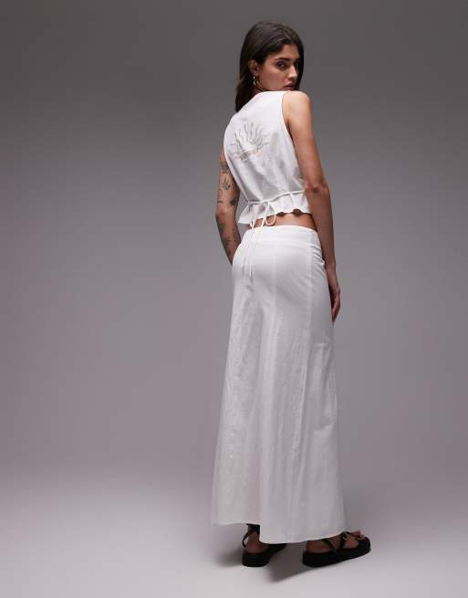 Resume low rise midi skirt in white (part of a set), 3 of 4